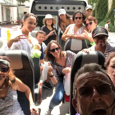 a group of people posing for the camera