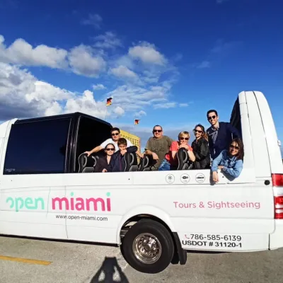 a van parked on the side of a road