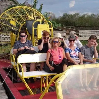 a group of people on a boat