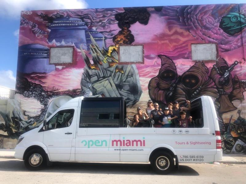 a truck is parked on the side of a road