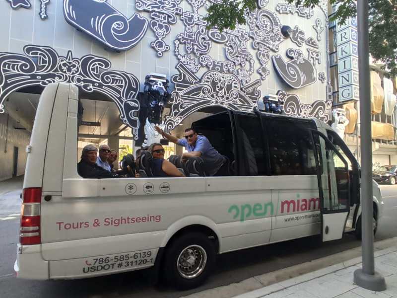 a truck is parked on the side of a road