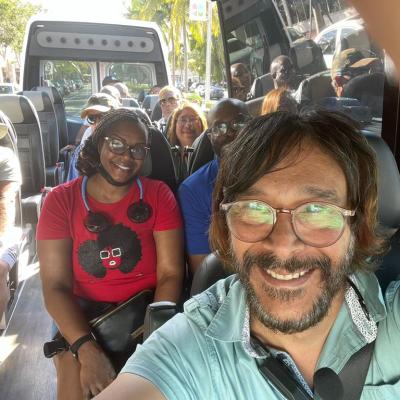 a group of people posing for the camera